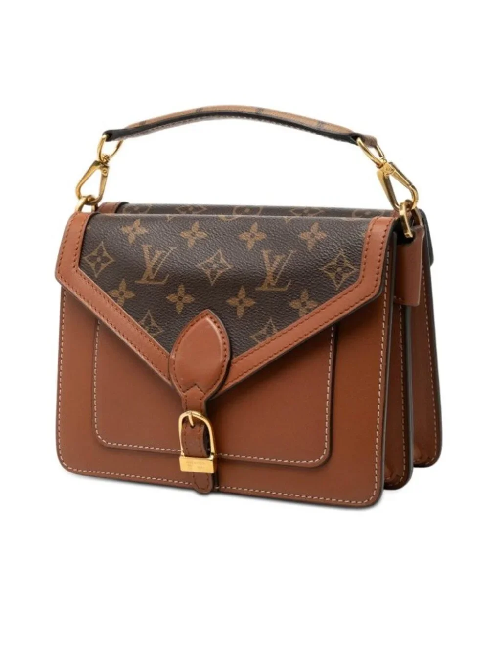 Louis Vuitton Monogram Sac Bifas 2-Way Shoulder Bag Brown Leather